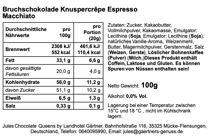 Knuspercrêpe Espresso Macchiato