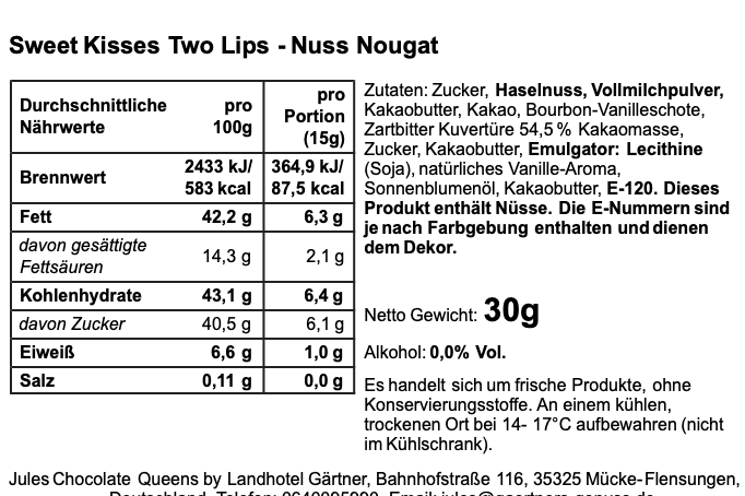 Sweet Kisses - Nuss Nougat
