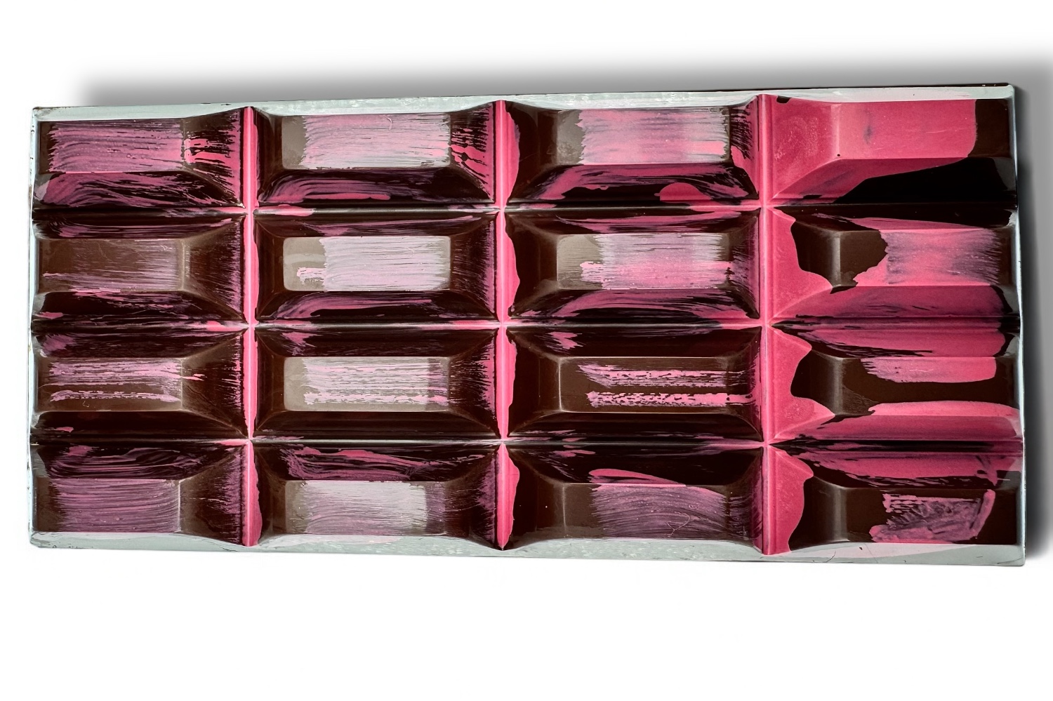 Gianduja Nougat - gefüllte handgeschöpfte Schokoladentafel 